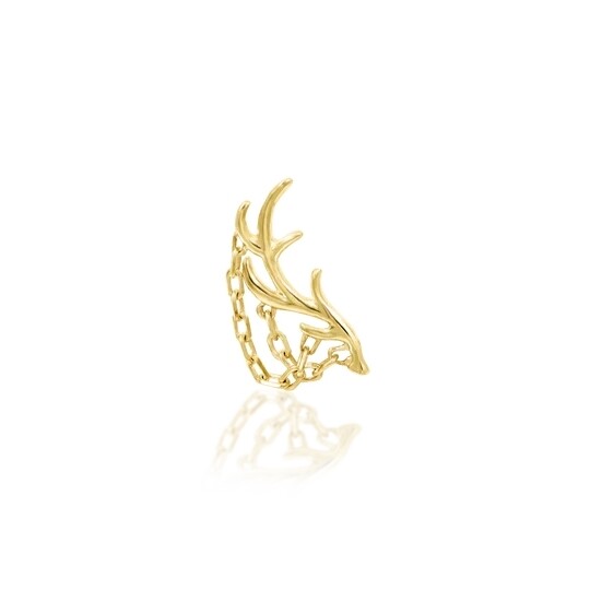 JUNIPURR JEWELRY- Chained Antler Yellow Gold