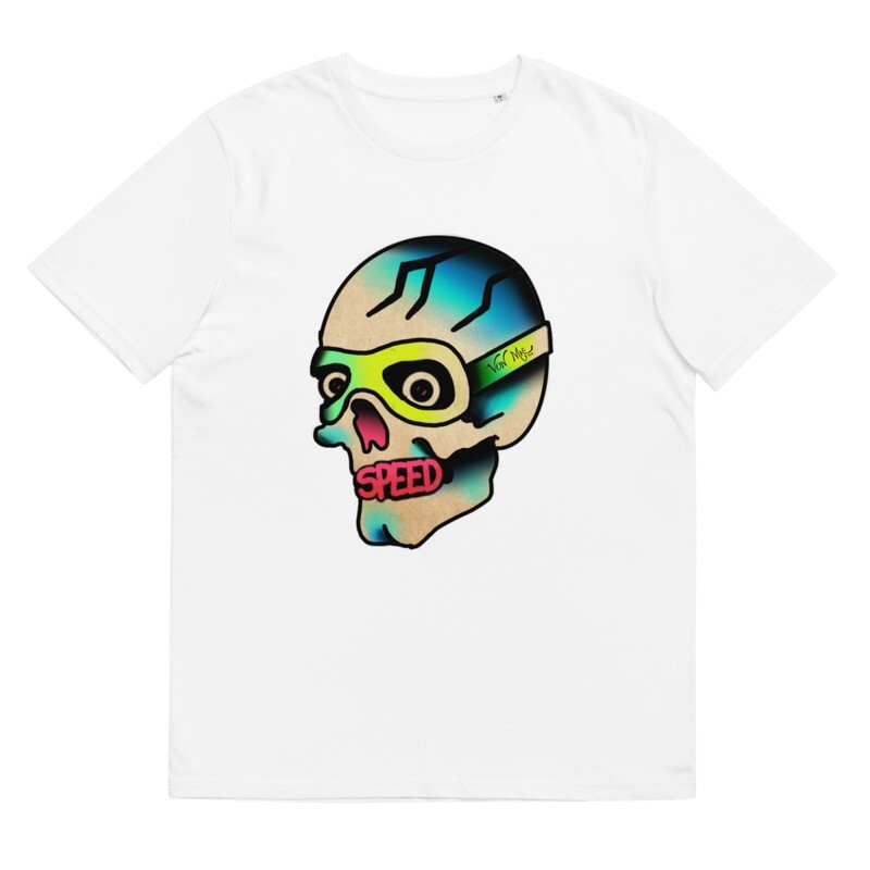 Speed Skull Unisex Organic Cotton T-shirt