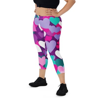 Loving Hearts - Capri Leggings