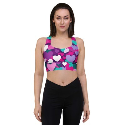 Loving Hearts - Longline sports bra