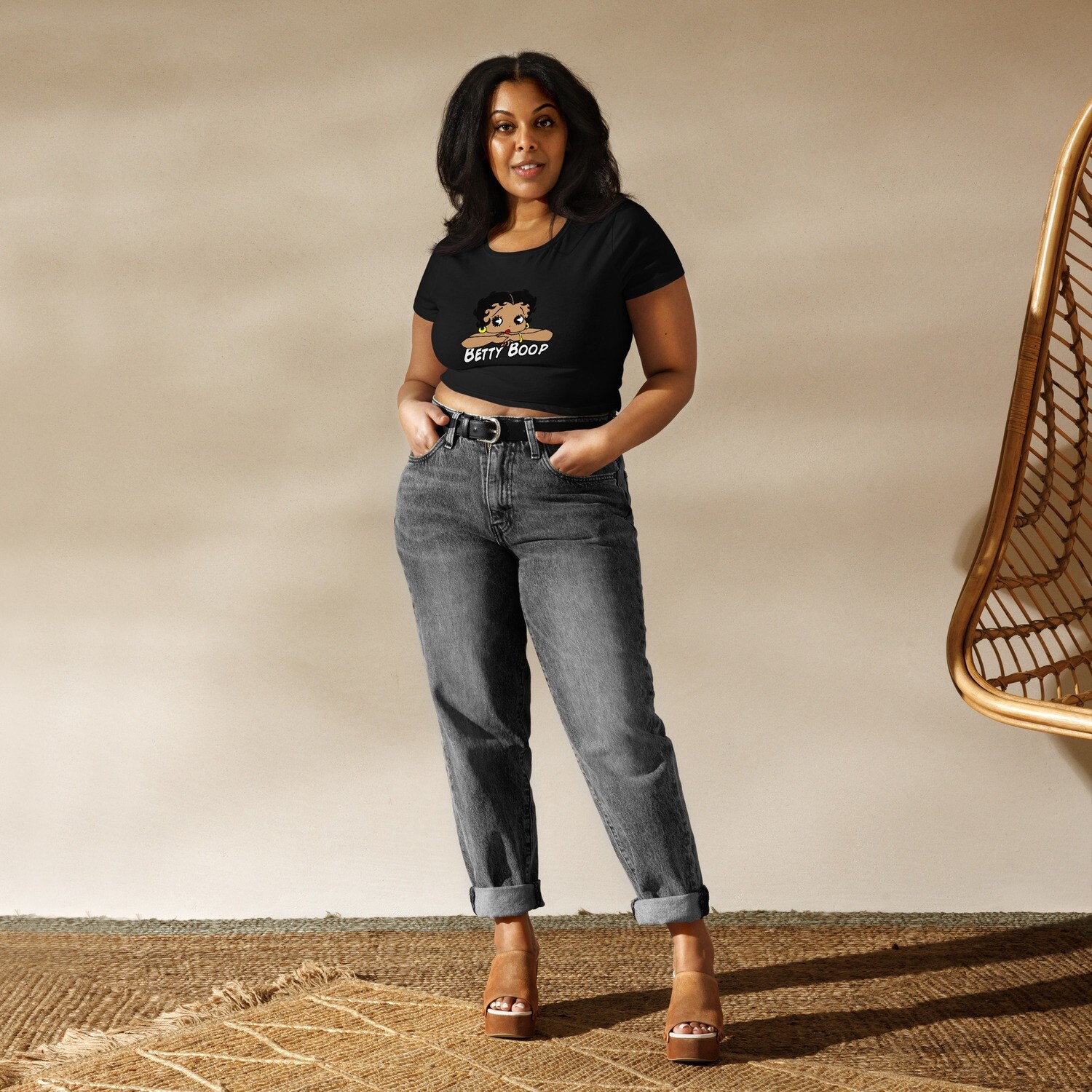 Cocoa Betty Boop - Women’s Crop Tee