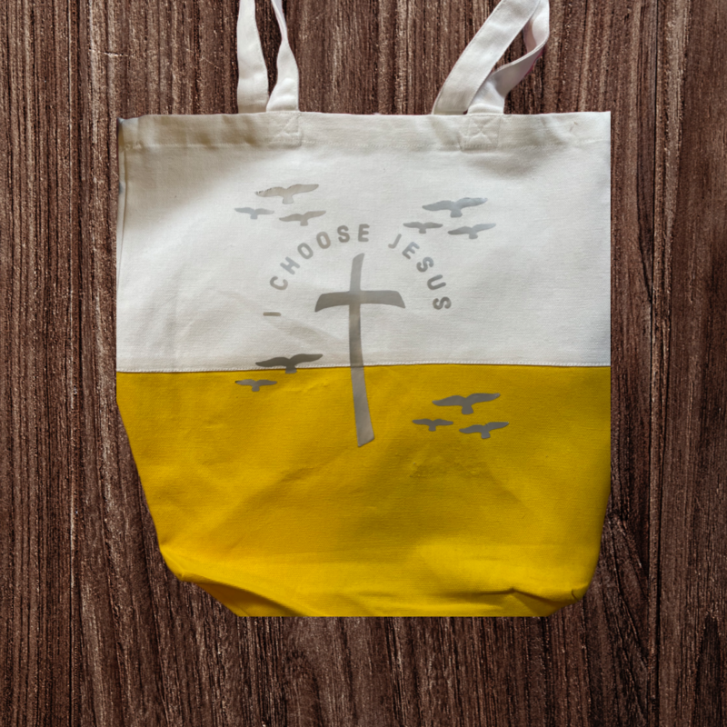 I Choose Jesus Multi-color Tote