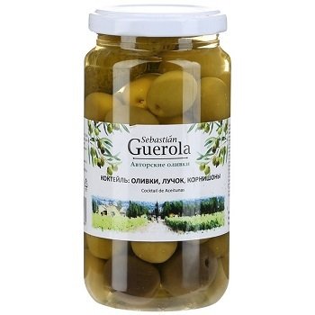 Коктейль: оливки, корнишоны, лучок, 370 г Коктейль: оливки, корнишоны, лучок, 370 г