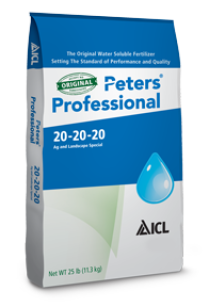 Peters® AG 20-20-20 – 25 lb (11.68 Kg) | Fertilizante Soluble Triple 20 para Agricultura General y Cultivos Intensivos
