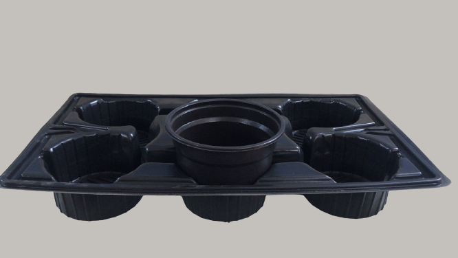 Porta Maceta de 6&quot; Negra 50/paquete