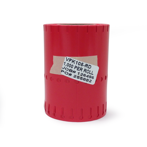 Etiqueta Vinil Roja 1/2&quot;x 5&quot; | Identificación Resistente y de Alto Contraste