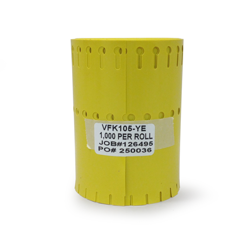 Etiqueta Vinil Amarilla 1/2"x 5" | Identificación de Alta Visibilidad y Resistencia