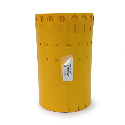 Etiqueta Vinil Oro 3/4"x 7" | Identificación de Alta Visibilidad y Resistencia