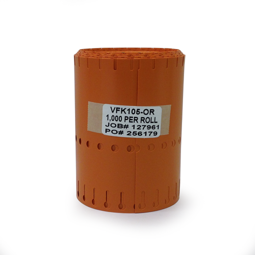 Etiqueta Vinil Naranja 1/2"x 5" | Identificación de Alta Visibilidad y Resistencia