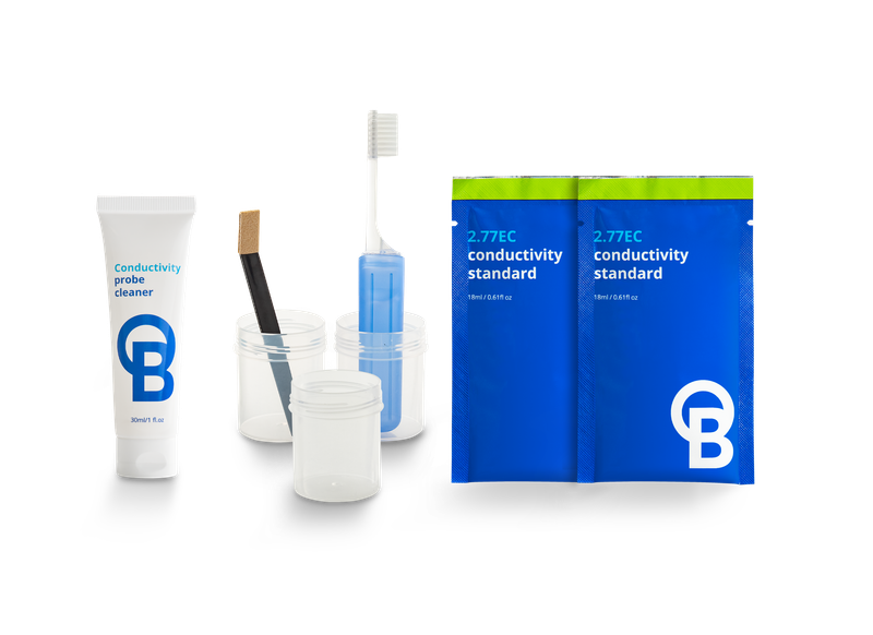 Bluelab® Kit de Mantenimiento – Conductividad | Limpieza y Calibración de Medidores EC