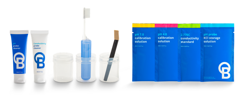 Bluelab® Kit de Mantenimiento – pH y EC | Limpieza y Calibración Completa de Medidores