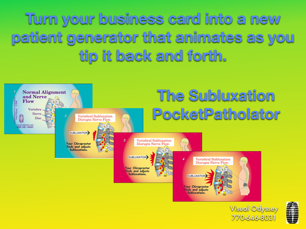 100 Subluxation PocketPatholators (business card backers)