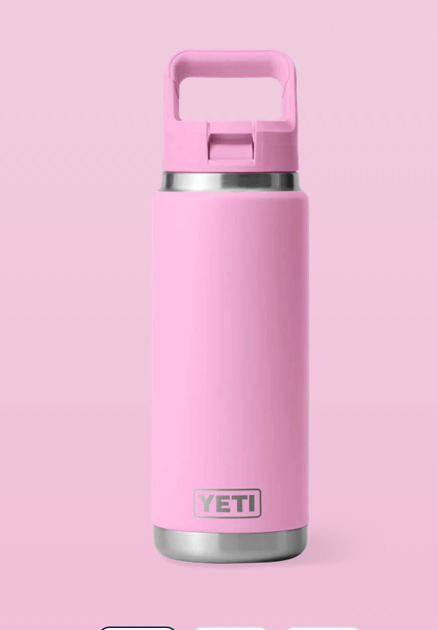 RAMBLER 26 OZ WATER BOTTLE WITH COLOR-MATCHED STRAW CAP