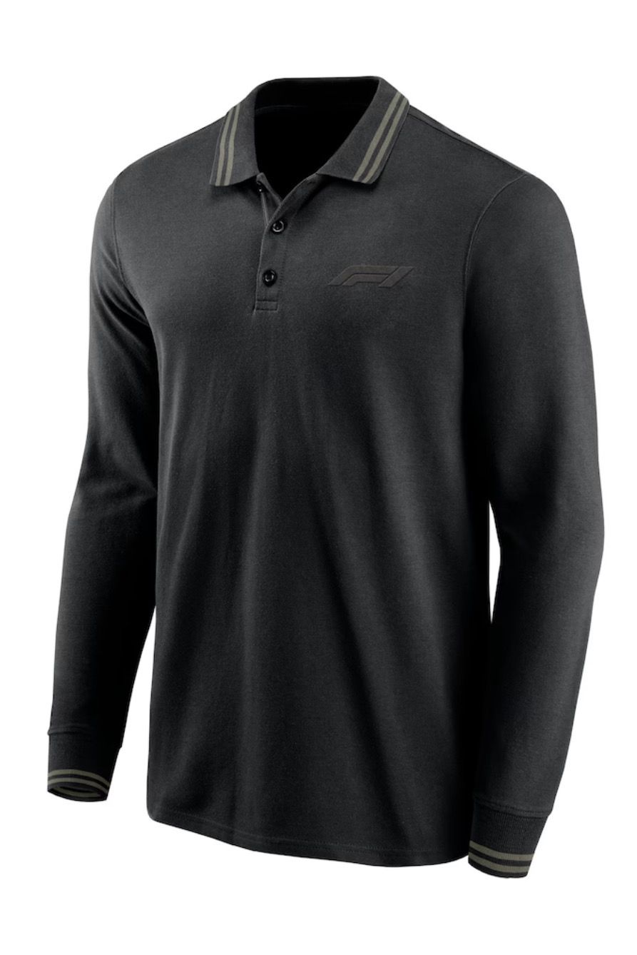 Polo con ribete de manga larga Fundamentals de Formula 1 Negro