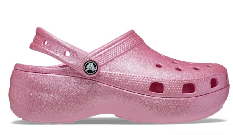 WOMEN&#39;S CLASSIC PLATFORM GLITTER CLOG TALLA 7
