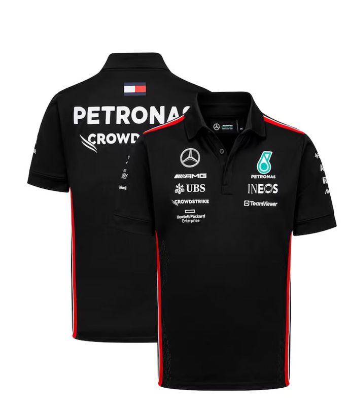 Polo del equipo Mercedes AMG Petronas F1 2023 - Negro talla L