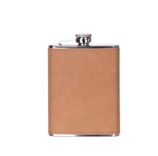 CANTIMPLORA CON FUNDA DE CUERO CAFÉ