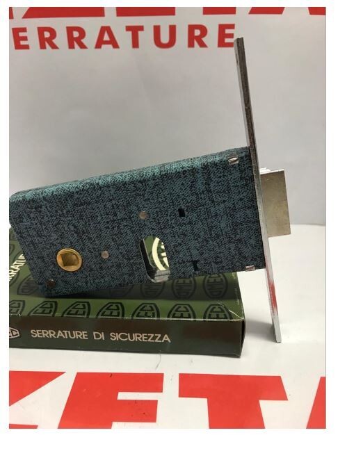 SERRATURA DA INFILARE A FASCIA SOLO SCROCCO A CILINDRO OVALE e QUADRO MANIGLIA entrata mm 60