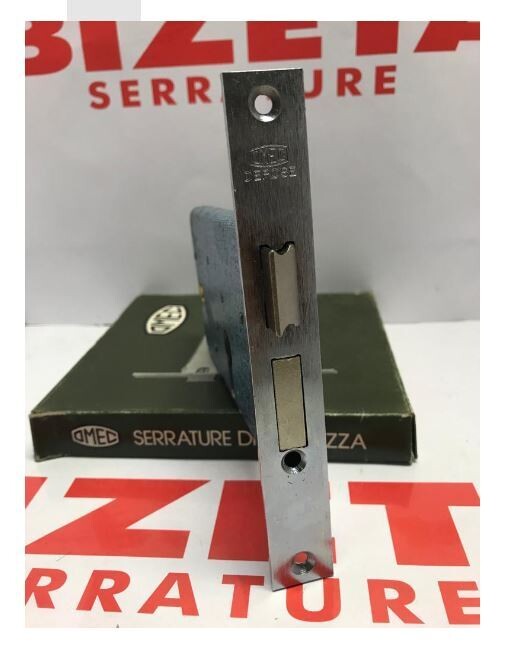 SERRATURA DA INFILARE A FASCIA CON SCROCCO REVERSIBILE E MANDATA CON CILINDRO EUROPEO E QUADRO MANIGLIA entrata mm 70 frontale mm 22