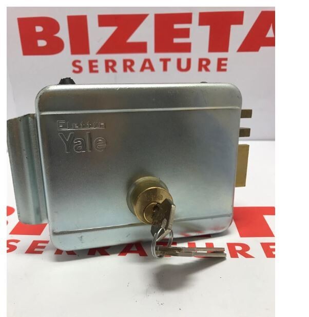SERRATURA DA APPLICARE ELETTRICA DOPPIO CILINDRO PER CANCELLI entrata 80