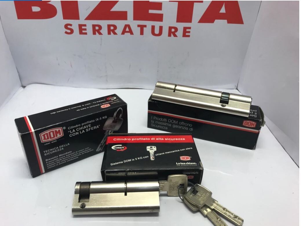 MEZZO CILINDRO DI SICUREZZA A PROFILO EUROPEO mm 70-10 con n. 3 chiavi + tesserino