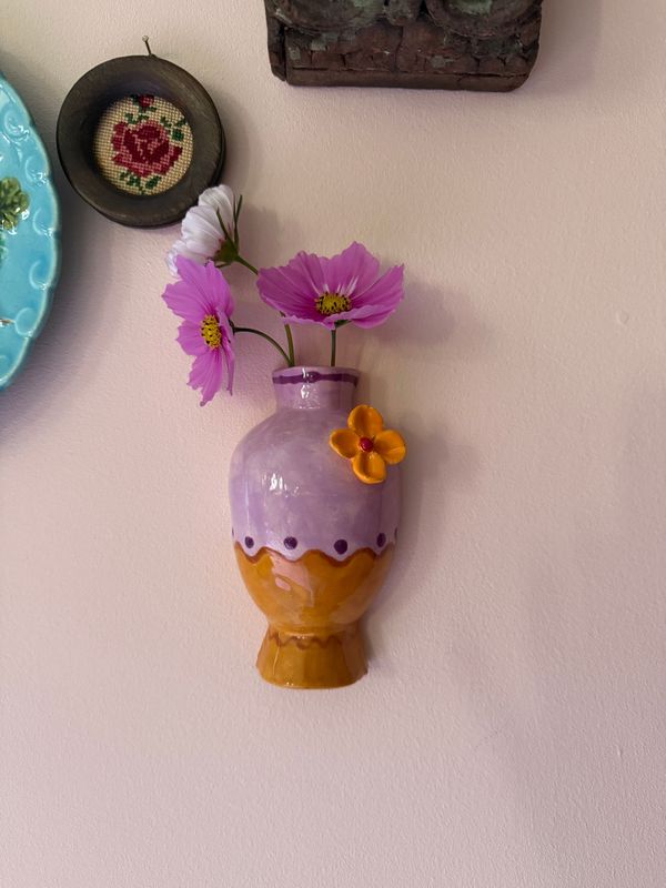 bloemenvaasje lila