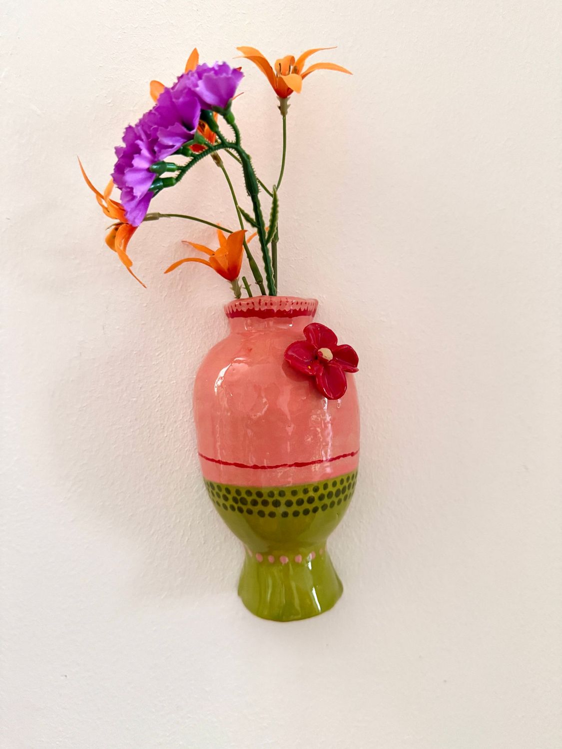 bloemenvaasje roze