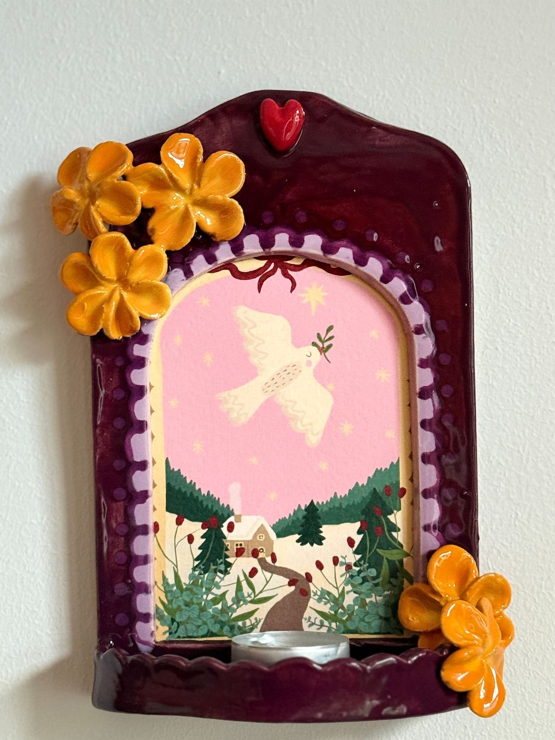 lijstje en lichtje bloesem