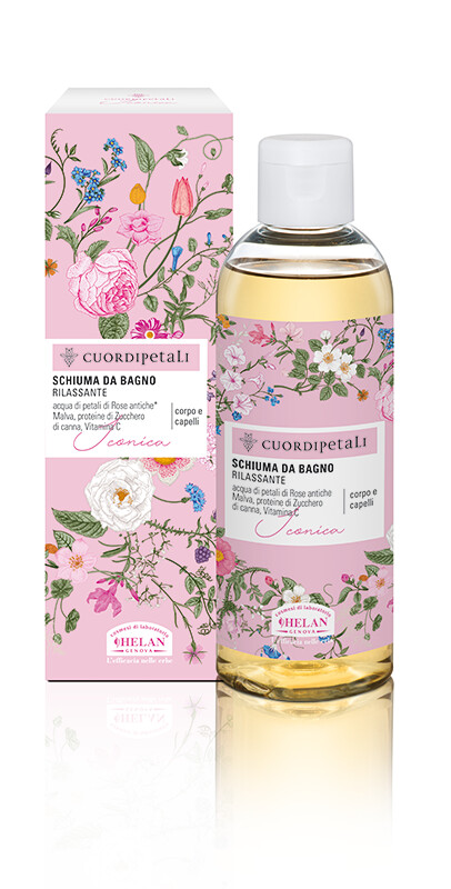 HELAN - CUOR DI PETALI ICONICA- Schiuma da Bagno Rilassante 200 ml
