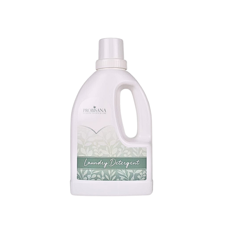 Detersivo Lavatrice con Probiotici naturali Probisana. Deterge profondamente tutti i tipi di bucato ed elimina completamente gli odori più persistenti  (sudore, cibo, animali)