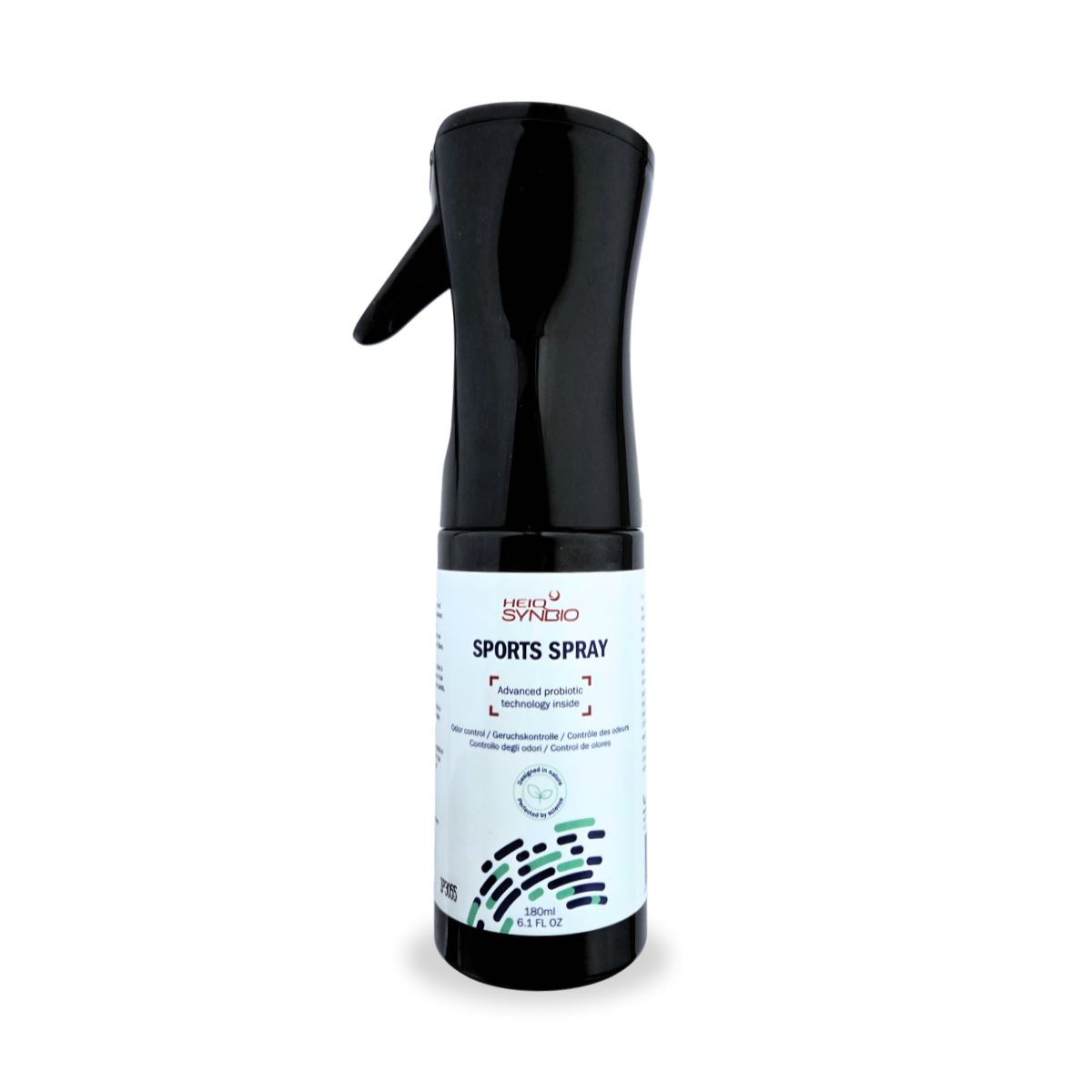 Deodorante Sports Spray con Probiotici Naturali - Previene e rimuove l'odore di sudore, piedi, scarpe, abiti, teli, bucato.