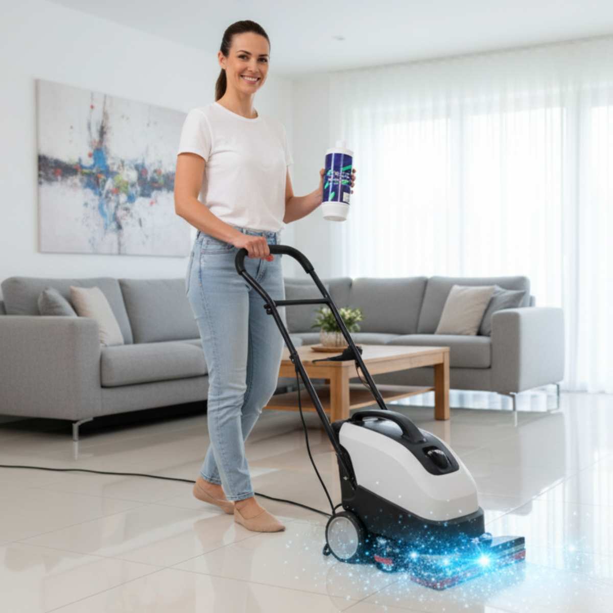 Detergente con Probiotici naturali per lavapavimenti automatici e robot. Synbio floor scrub