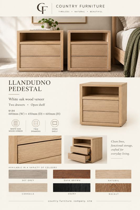 Llandudno Bedside Pedestal