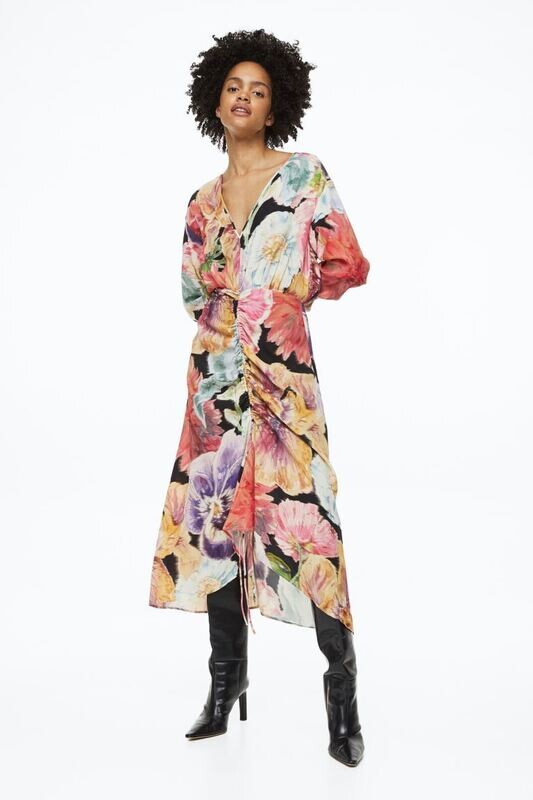 Drawstring-detail dress (10% GST)