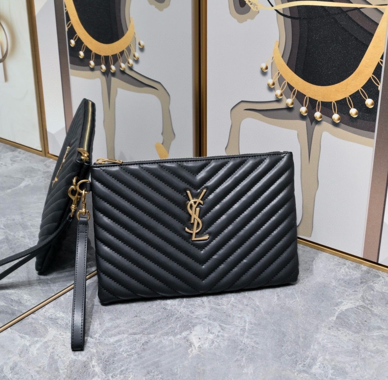 YSL Large Clutch