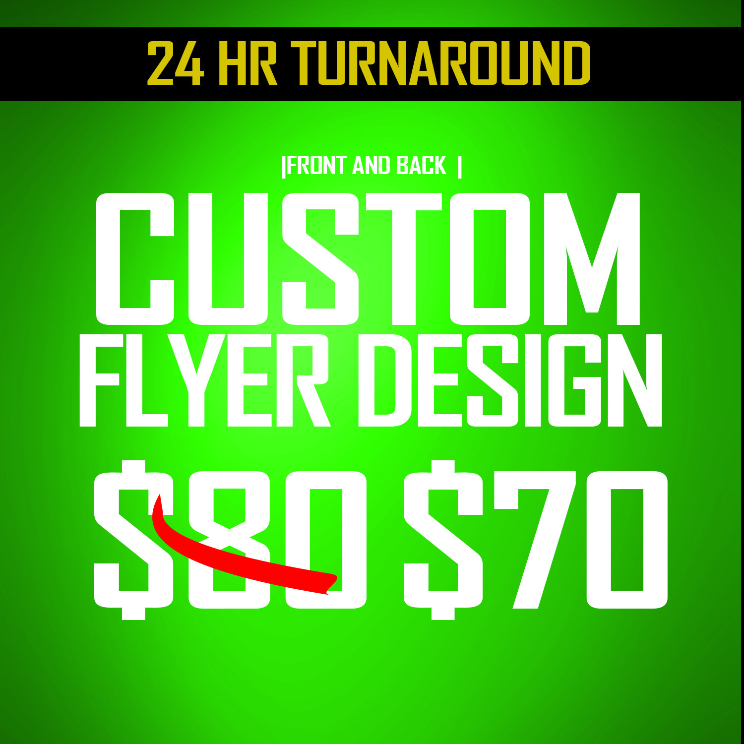 (SPECIAL DISCOUNTED RATE ) 2 Sided Custom Flyer Design