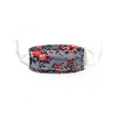 Masque réversible et ajustable - Fleurs vintages Masque réversible et ajustable - Fleurs vintages