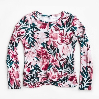 Chandail croisé pour femmes - Floral Émeraude Chandail croisé pour femmes - Floral Émeraude