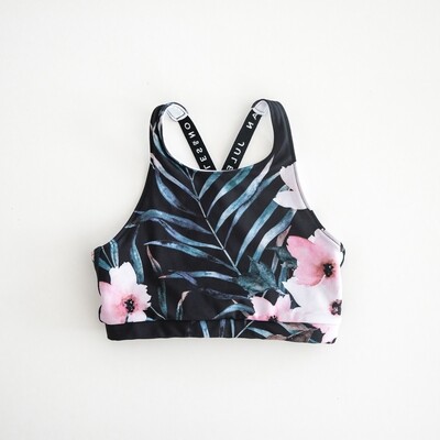 Haut Sport Filles - Black Floral Haut Sport Filles - Black Floral