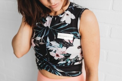 Camisole croisée pour Femmes - Black Floral Camisole croisée pour Femmes - Black Floral