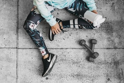 Leggings pour femmes - Black Floral Leggings pour femmes - Black Floral