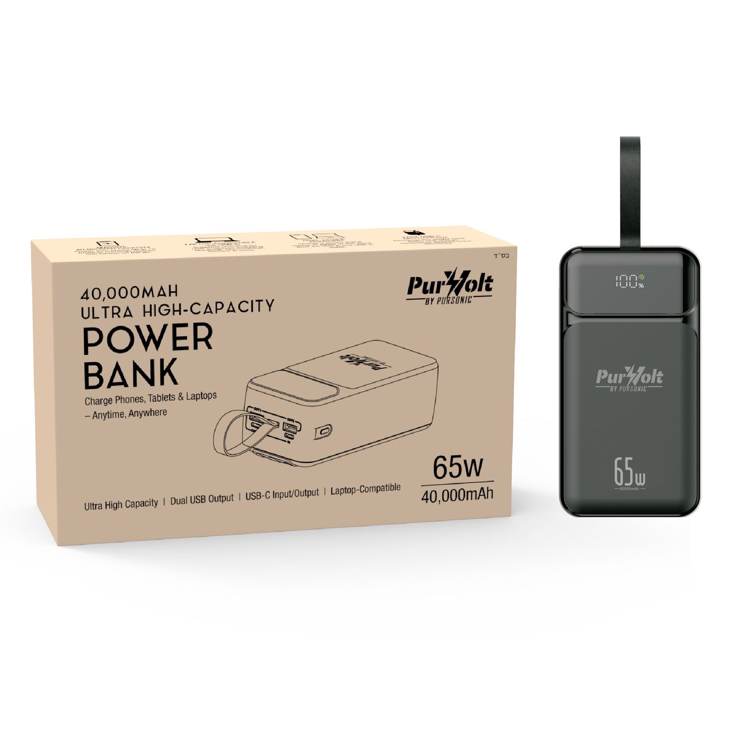 PurVolt 40,000mAh Ultra High-Capacity Power Bank – Powering Laptops, Phones &amp; Beyond