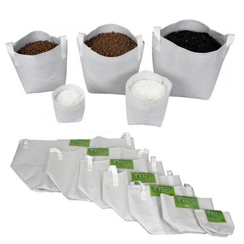 Vaso Textpot in tessuto bianco da 15L