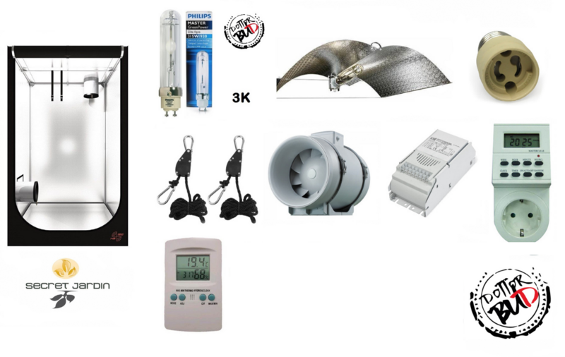 Kit grow box HS120 120x120x200cm  315W cmh lec 4k