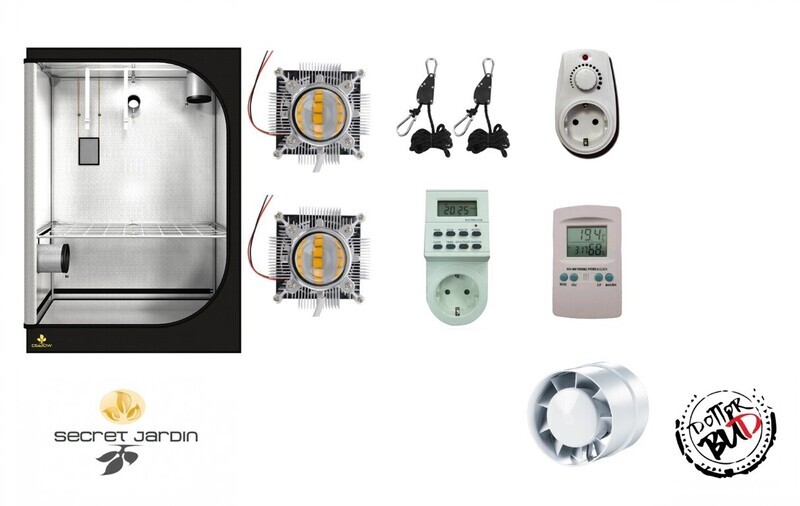 Kit grow box 120x60x178cm 240W Led naked Cob Cree