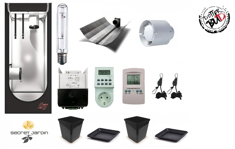 Kit grow box 60x60x160cm 150W  HPS Agro