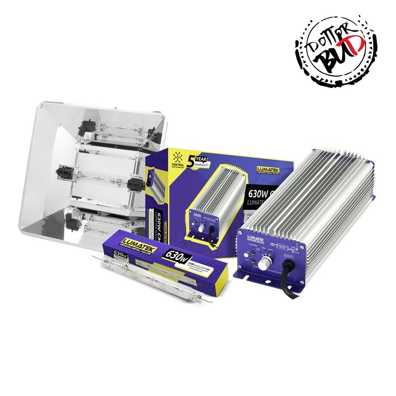 Lumatek - Tekken pro kit 630w de cmh | riflettore miro® + Ballast + lampada 3100k full spectrum
