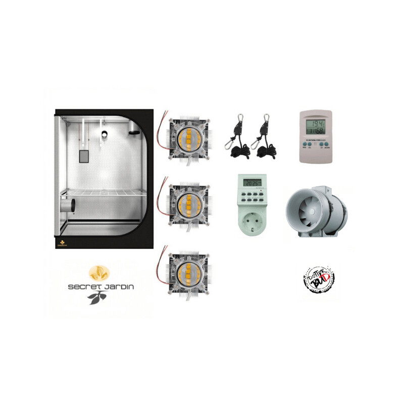 Kit grow box 120x60x178cm 360W led Naked Cob Cree