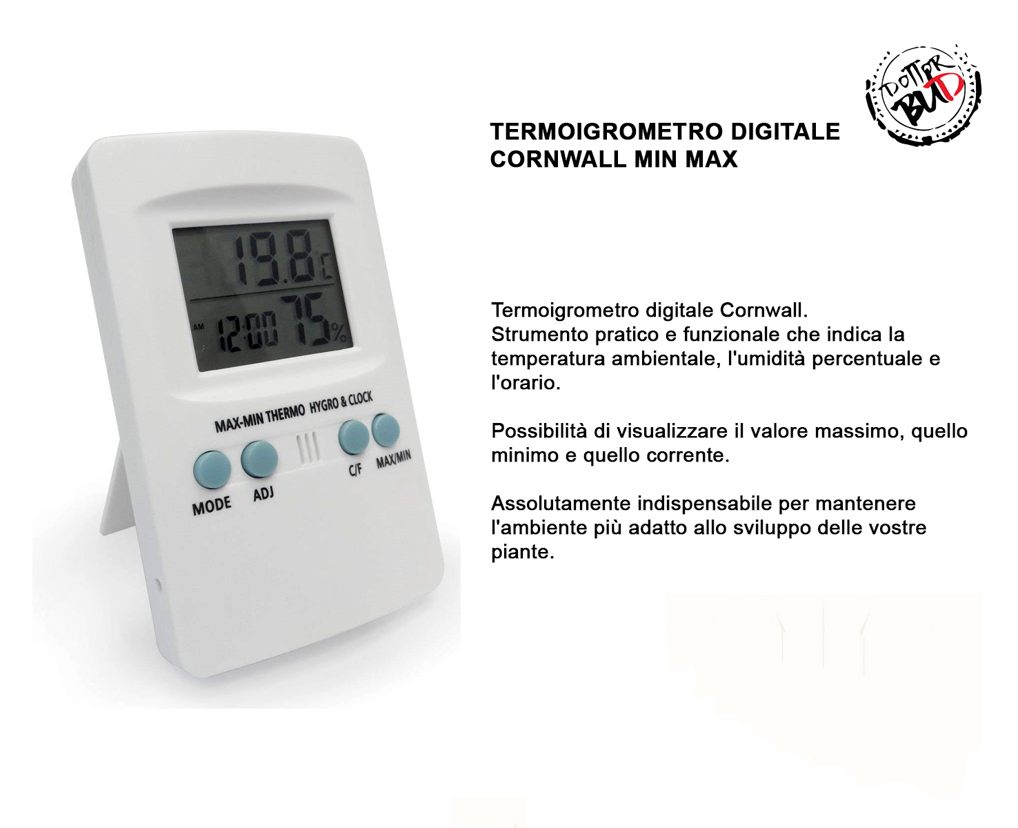 Termoigrometro digitale Cornwall min max