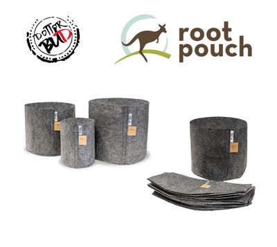 ROOT POUCH | VASO IN TESSUTO CHARCOAL - 12L